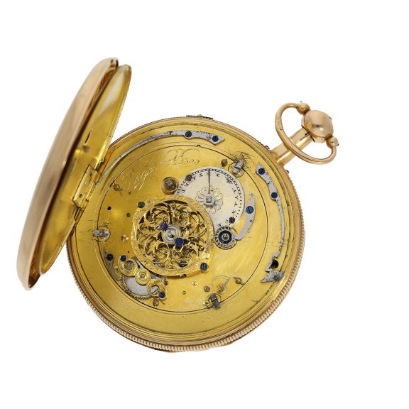 Swiss 18 carat gold watch with four automata Circa 1820 Swiss 18 carat gold watch with four automata Circa 1820