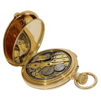 French 18 carat gold exquisite à goutte watch with repeater Circa 1875