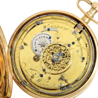 Austrian gilt silver repousse verge pocket watch Circa 1815