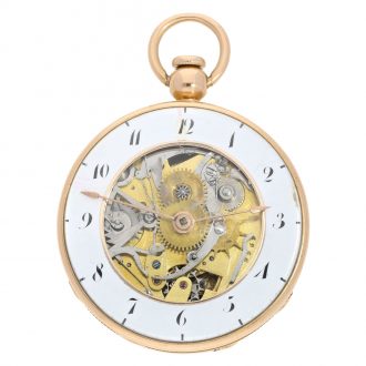 French watch with ‘hanging’ cylinder escapement in manner of Breguet Circa 1810