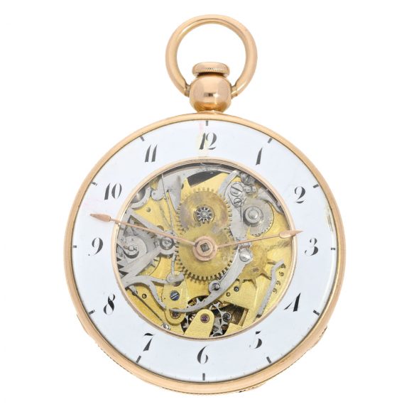 French watch with ‘hanging’ cylinder escapement in manner of Breguet Circa 1810