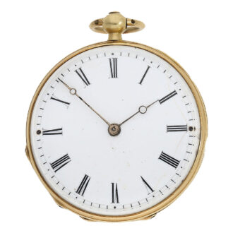 The white enamel dial (with craquelure in the edge area) has Breguet hands The white enamel dial (with craquelure in the edge area) has Breguet hands
