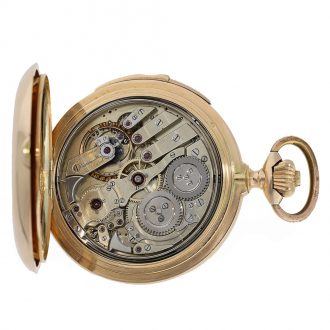 Swiss 14 carat gold à goutte watch with minute repeater Circa 1900
