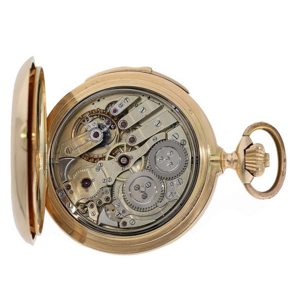 Swiss 14 carat gold à goutte watch with minute repeater Circa 1900 Swiss 14 carat gold à goutte watch with minute repeater Circa 1900