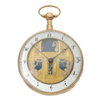 Swiss 18 carat gold watch with four automata Circa 1810