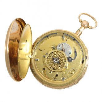 Swiss 18 carat gold watch with four automata Circa 1810