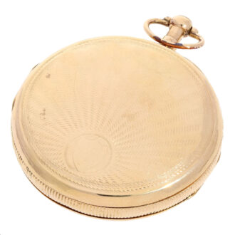 Very rare Swiss gold verge with skeletonized face Circa 1820