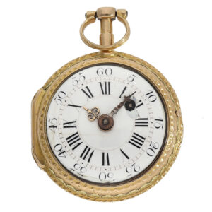 French Louis XV four colour pocket watch with original box Circa 1747