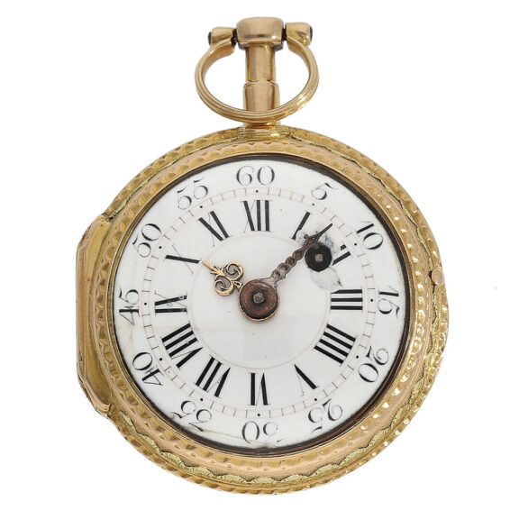 French Louis XV four colour pocket watch with original box Circa 1747
