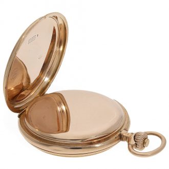 German 14 carat pink gold hunting cased lever watch Circa 1905