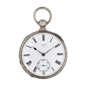 Austrian silver watch with spring detent chronometer escapement Circa 1864