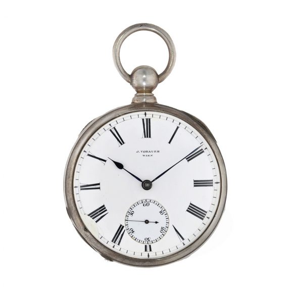 Austrian silver watch with spring detent chronometer escapement Circa 1864