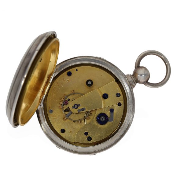 Austrian silver watch with spring detent chronometer escapement Circa 1864 Austrian silver watch with spring detent chronometer escapement Circa 1864