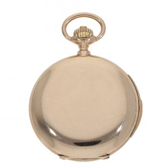 Swiss 14 carat gold pocket watch with minute repeater Circa 1900