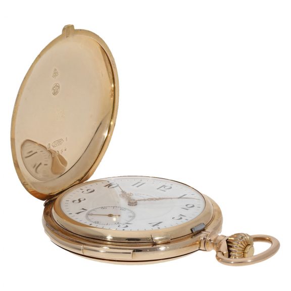 Swiss 14 carat gold pocket watch with minute repeater Circa 1900 Swiss 14 carat gold pocket watch with minute repeater Circa 1900