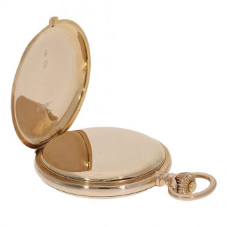 Swiss 14 carat gold pocket watch with minute repeater Circa 1900