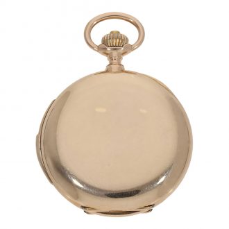Swiss 14 carat gold pocket watch with minute repeater Circa 1900