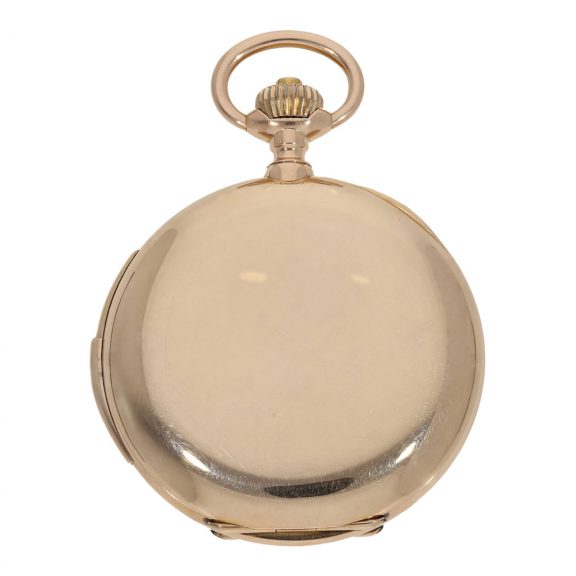 Swiss 14 carat gold pocket watch with minute repeater Circa 1900 Swiss 14 carat gold pocket watch with minute repeater Circa 1900