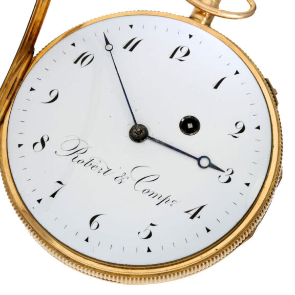 French gold verge with repeating hours and quaters Circa 1800 French gold verge with repeating hours and quaters Circa 1800