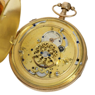 French gold verge with repeating hours and quaters Circa 1800