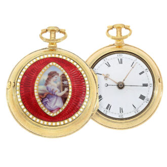 English cylinder watch with center seconds Circa 1770-1792