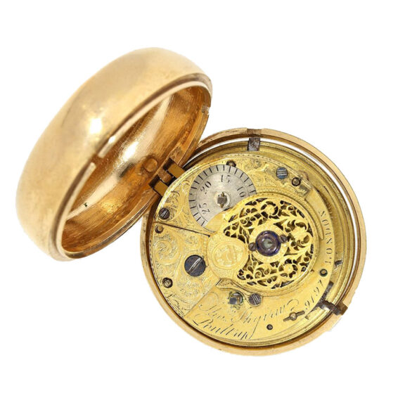 English cylinder watch with center seconds Circa 1770-1792 English cylinder watch with center seconds Circa 1770-1792