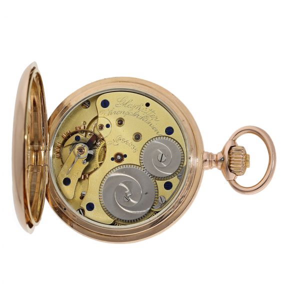 Fine German 14 Carat gold full hunter cased watch Circa 1910 Fine German 14 Carat gold full hunter cased watch Circa 1910