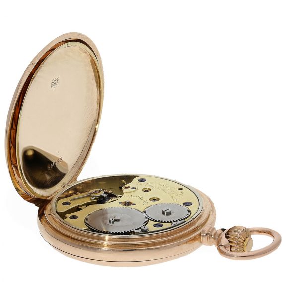 Fine German 14 Carat gold full hunter cased watch Circa 1910 Fine German 14 Carat gold full hunter cased watch Circa 1910