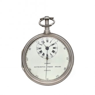 English silver chronometer with experimental escapement Circa 1780