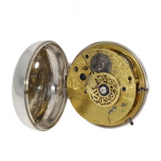English silver chronometer with experimental escapement Circa 1780