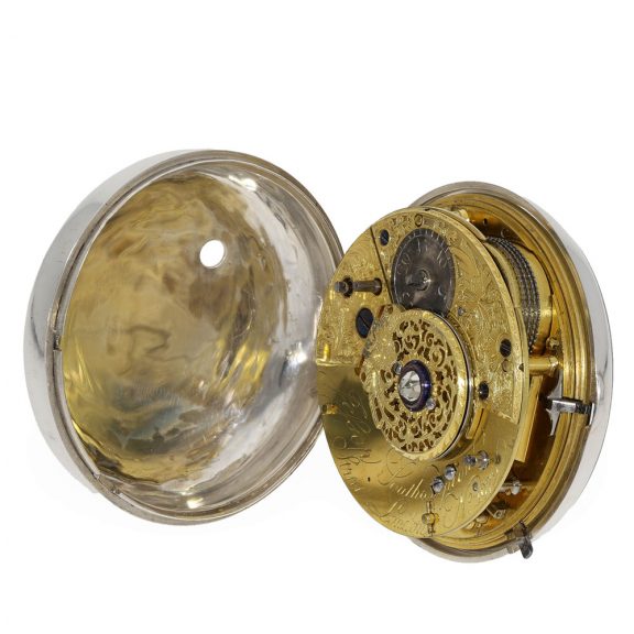 English silver chronometer with experimental escapement Circa 1780 English silver chronometer with experimental escapement Circa 1780