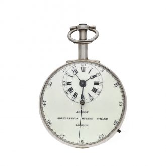 English silver chronometer with experimental escapement Circa 1780