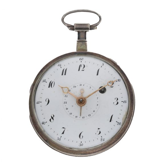 German silver very rare calendar pocket watch Circa 1800