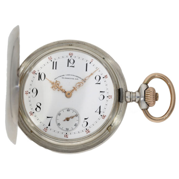 German silver hunting cased large precision watch Circa 1910