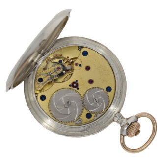 German silver hunting cased large precision watch Circa 1910