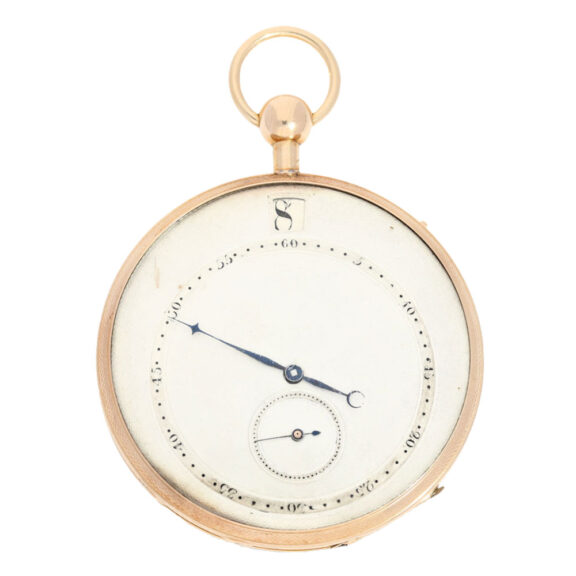 French rare gold watch with jumping digital hours Circa 1820 French rare gold watch with jumping digital hours Circa 1820