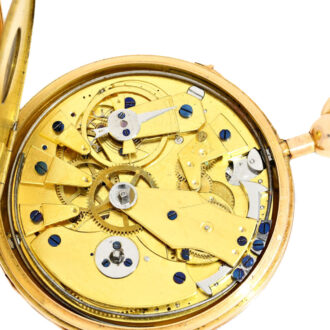 French rare gold watch with jumping digital hours Circa 1820 French rare gold watch with jumping digital hours Circa 1820