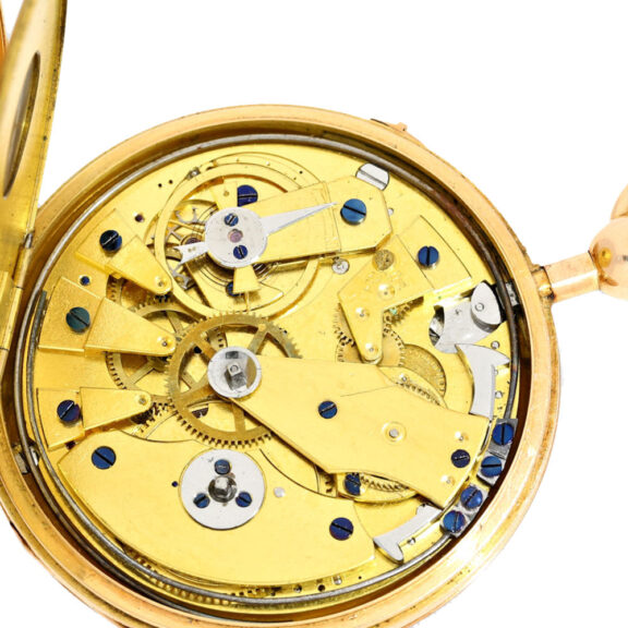French rare gold watch with jumping digital hours Circa 1820 French rare gold watch with jumping digital hours Circa 1820