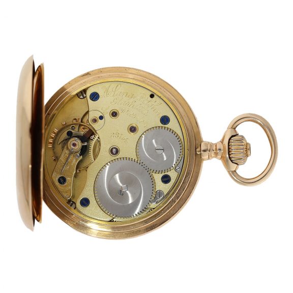 German 18 carat pink gold hunting cased pocket watch Circa 1890 German 18 carat pink gold hunting cased pocket watch Circa 1890