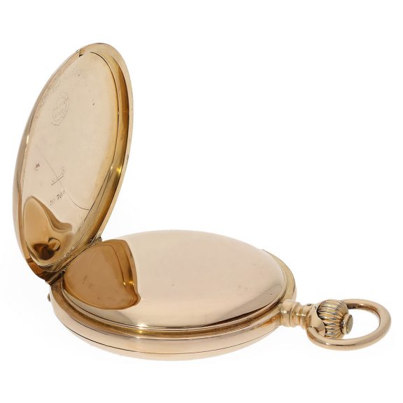 German 18 carat pink gold hunting cased pocket watch Circa 1890 German 18 carat pink gold hunting cased pocket watch Circa 1890