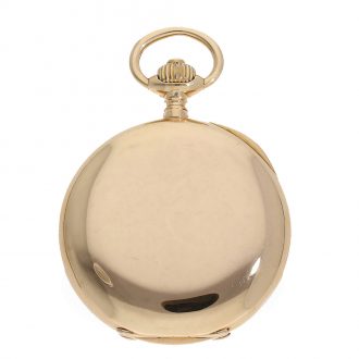 German 18 carat pink gold hunting cased pocket watch Circa 1890