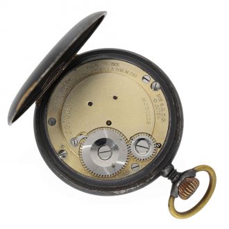 Swiss iron cased tourbillon pocket watch with decentral dial Circa 1915