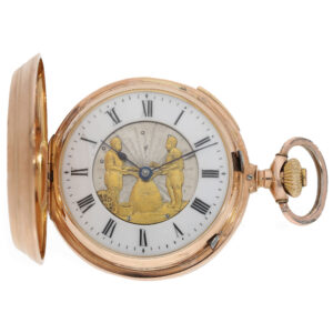 18 Carat gold à goutte watch with hour and quarter repeater Circa 1890
