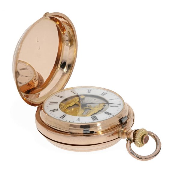 18 Carat gold à goutte watch with hour and quarter repeater Circa 1890 18 Carat gold à goutte watch with hour and quarter repeater Circa 1890