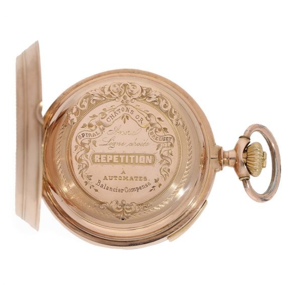18 Carat gold à goutte watch with hour and quarter repeater Circa 1890 18 Carat gold à goutte watch with hour and quarter repeater Circa 1890