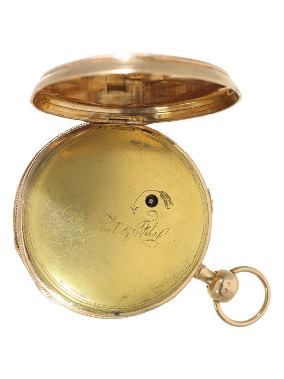 French skeletonized 18K gold verge pocket watch Circa 1810 French skeletonized 18K gold verge pocket watch Circa 1810