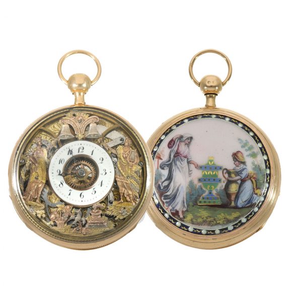 French skeletonized 18K gold verge pocket watch Circa 1810 French skeletonized 18K gold verge pocket watch Circa 1810