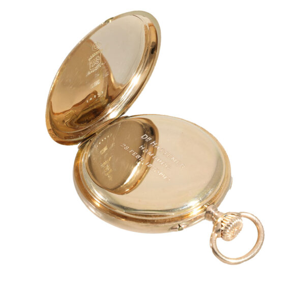 German 14K gold open faced precision watch Circa 1900 German 14K gold open faced precision watch Circa 1900