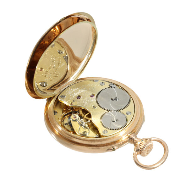 German 14K gold open faced precision watch Circa 1900 German 14K gold open faced precision watch Circa 1900