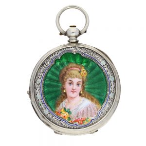 English enamel pocket watch for Chinese market Circa 1869